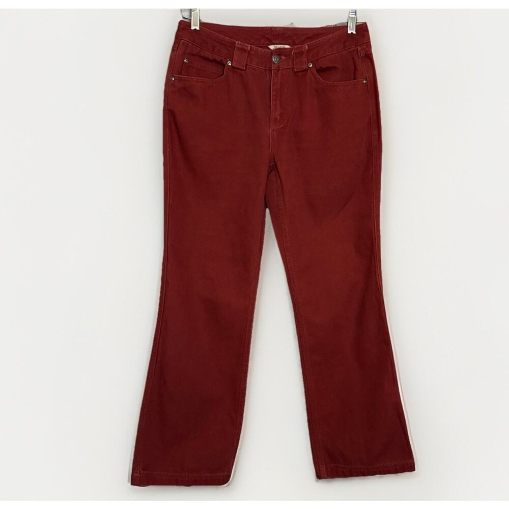 RARE Duluth Trading Brown‎ Red Firehose Canvas Denim Work Pants 6x31 Heavy Duty